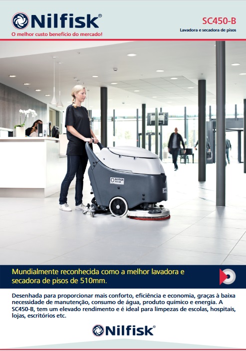 Folheto Técnico Lavadora Secadora de Pisos Nilfisk SC450