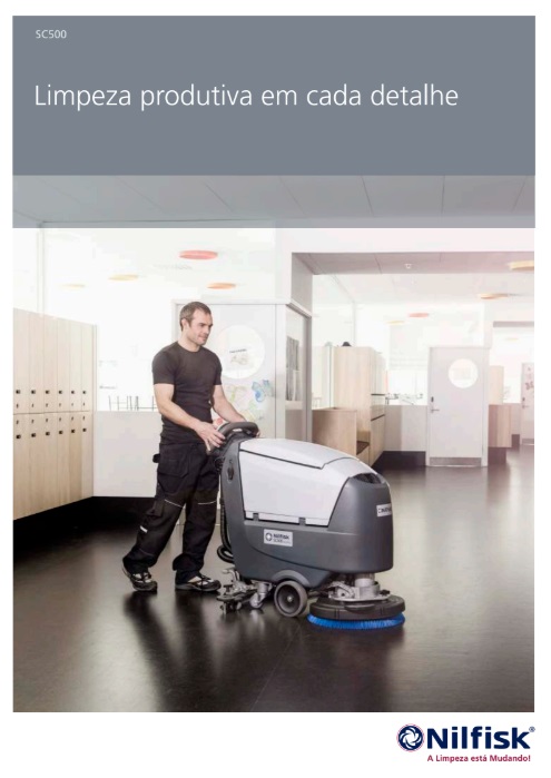 Folheto Técnico Lavadora Secadora de Pisos Nilfisk SC500