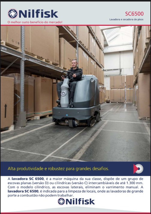 Folheto Técnico Lavadora Secadora de Pisos Nilfisk SC6500