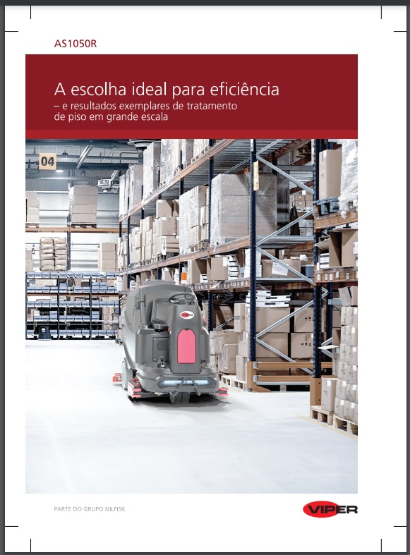 Folheto Técnico Lavadora Secadora de Pisos Tripulada Viper AS1050