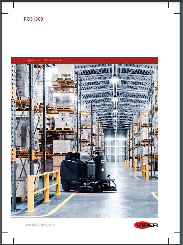 Folheto Técnico Varredeira de Piso Tripulada Viper ROS1300 2
