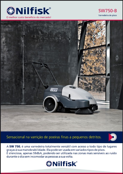 Folheto Técnico Varredeira de Pisos Nilfisk SW750