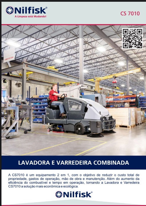 Folheto tecnico Lavadora de Pisos combinada Varredeira Nilfisk SC7010