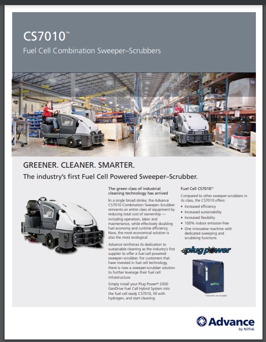 Manual Fuel Cell Lavadora de Pisos combinada Varredeira Nilfisk SC7010