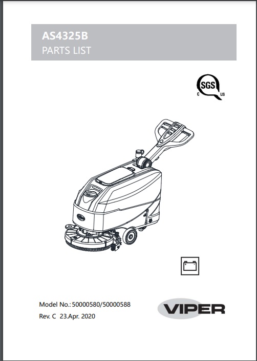 Manual Peças Lavadora Secadora de Pisos Viper AS4325