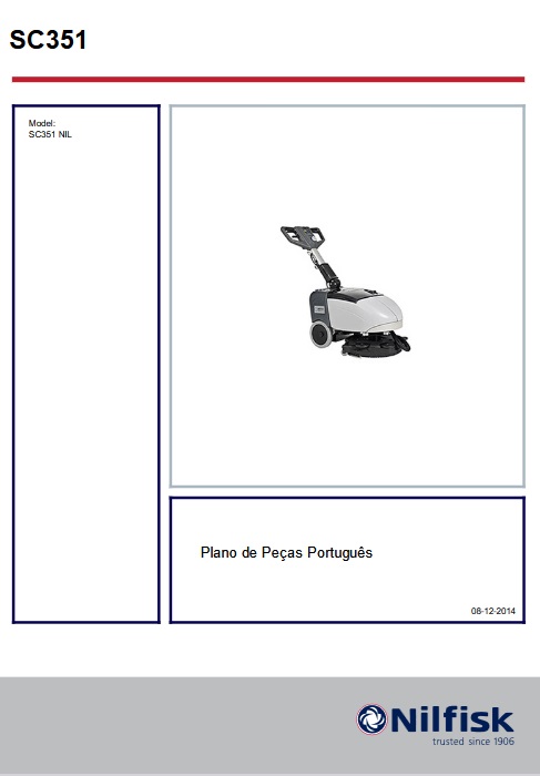 Manual de Peças Lavadora Secadora de Pisos Nilfisk SC351