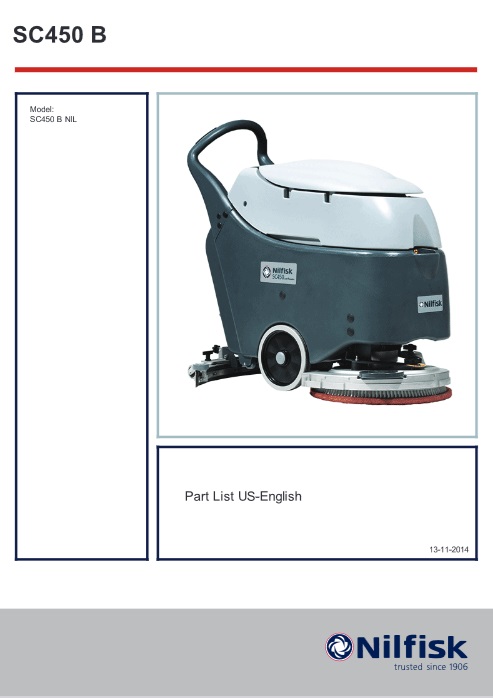 Manual de Peças Lavadora Secadora de Pisos Nilfisk SC450