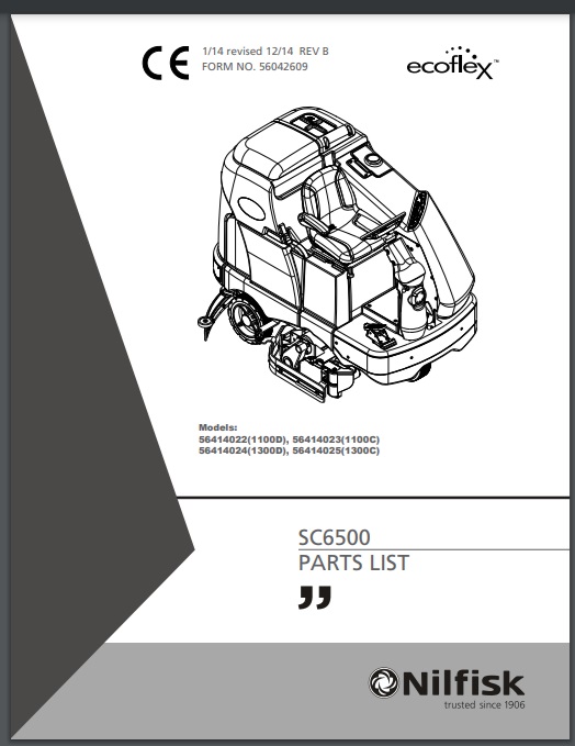 Manual de Peças Lavadora de Pisos Autonoma Nilfisk SC50
