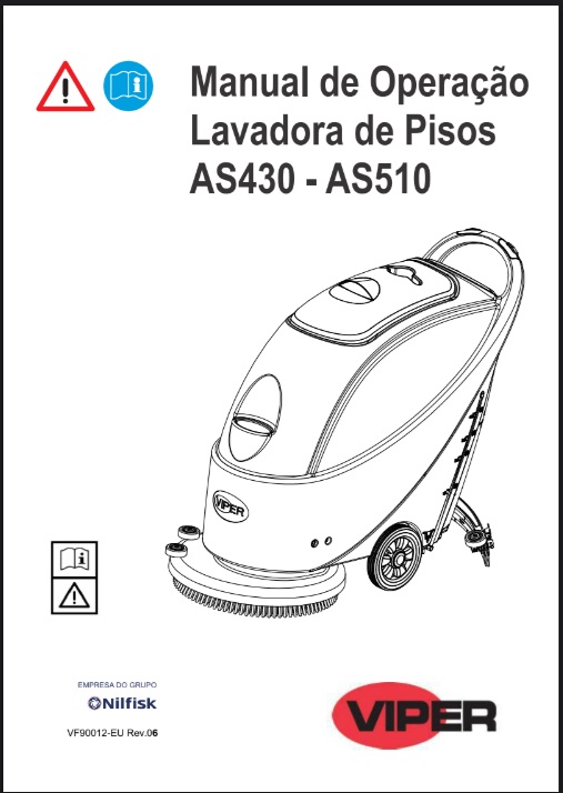 Manual do Usuário Lavadora Secadora de Pisos Viper AS430 AS510