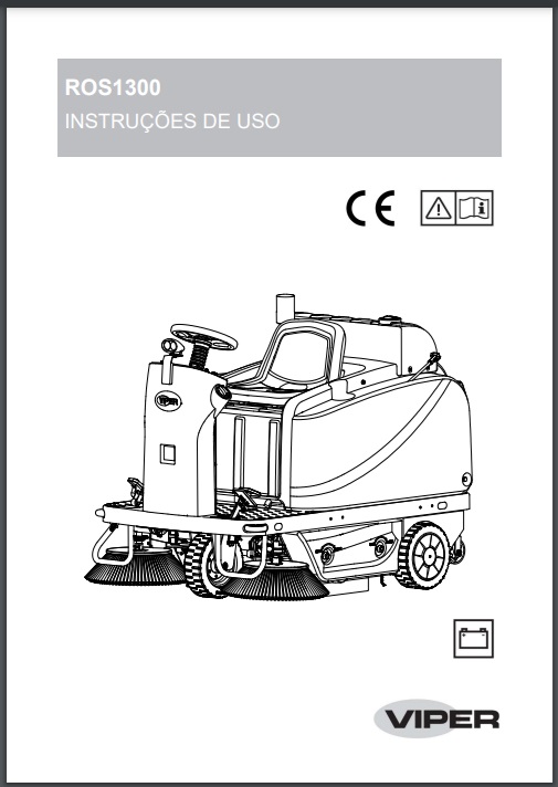 Manual do Usuário Varredeira de Piso Tripulada Viper ROS1300