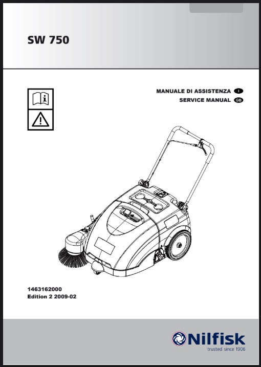 Manual do Usuário Varredeira de Pisos Nilfisk SW750