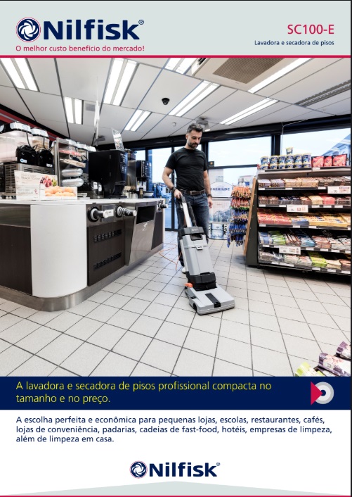 Lavadora Secadora de Pisos Nilfisk SC100 Folheto técnico