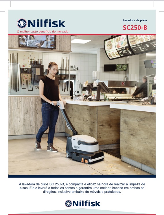 Folheto técnico Lavadora Secadora de Pisos Nilfisk SC250