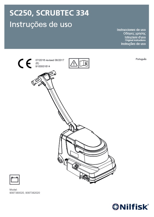 Manual Técnico Lavadora Secadora de Pisos Nilfisk SC250