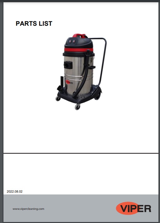 Manual de Peças Aspirador de Líquidos e Detritos Profissional Viper LSU275