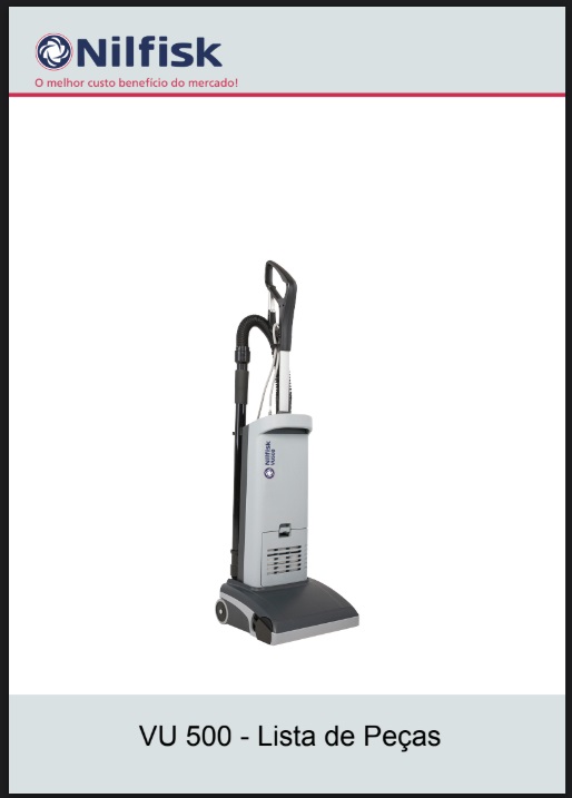 Manual de Peças Aspirador de Pó Vertical Nilfisk VU500